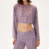 SS26-T-1034-40 raisa_vanessa violet-crystal-printed-chiffon-long-sleeved-crop-top