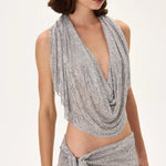 SS26-S-1025-40 raisa_vanessa metallic-silver-armor-mini-skirt-with-side-slit