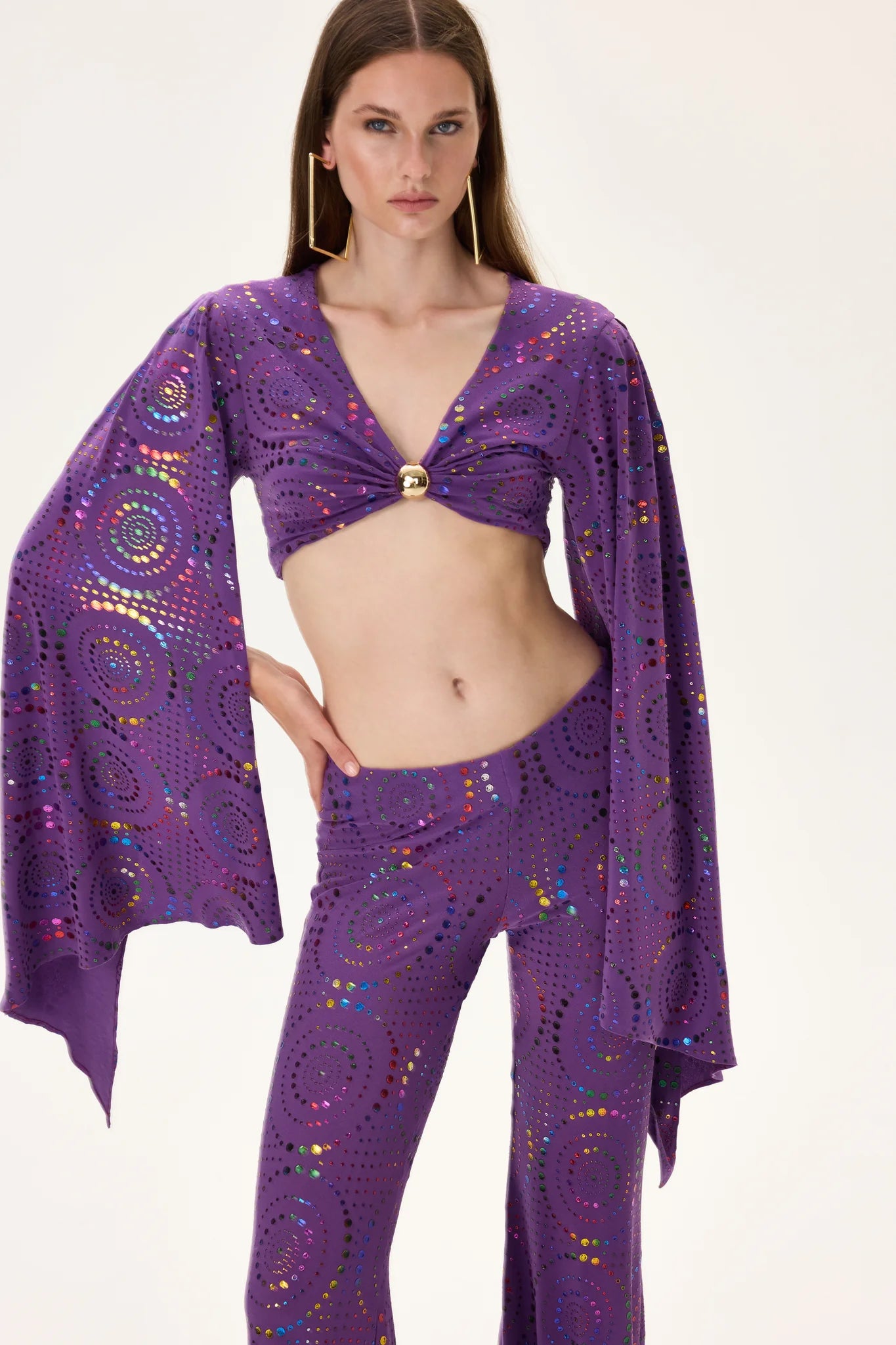 SS26-T-1040-40 raisa_vanessa multicolor-foil-printed-purple-jersey-crop-top-with-flare-sleeves