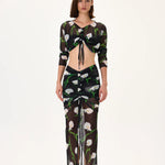 SS26-S-1032-34 raisa_vanessa flower-patterned-gathered-chiffon-skirt-with-front-slit