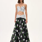 SS26-T-1044-34 raisa_vanessa white-polka-dot-draped-corset-top