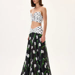 SS26-T-1044-36 raisa_vanessa white-polka-dot-draped-corset-top