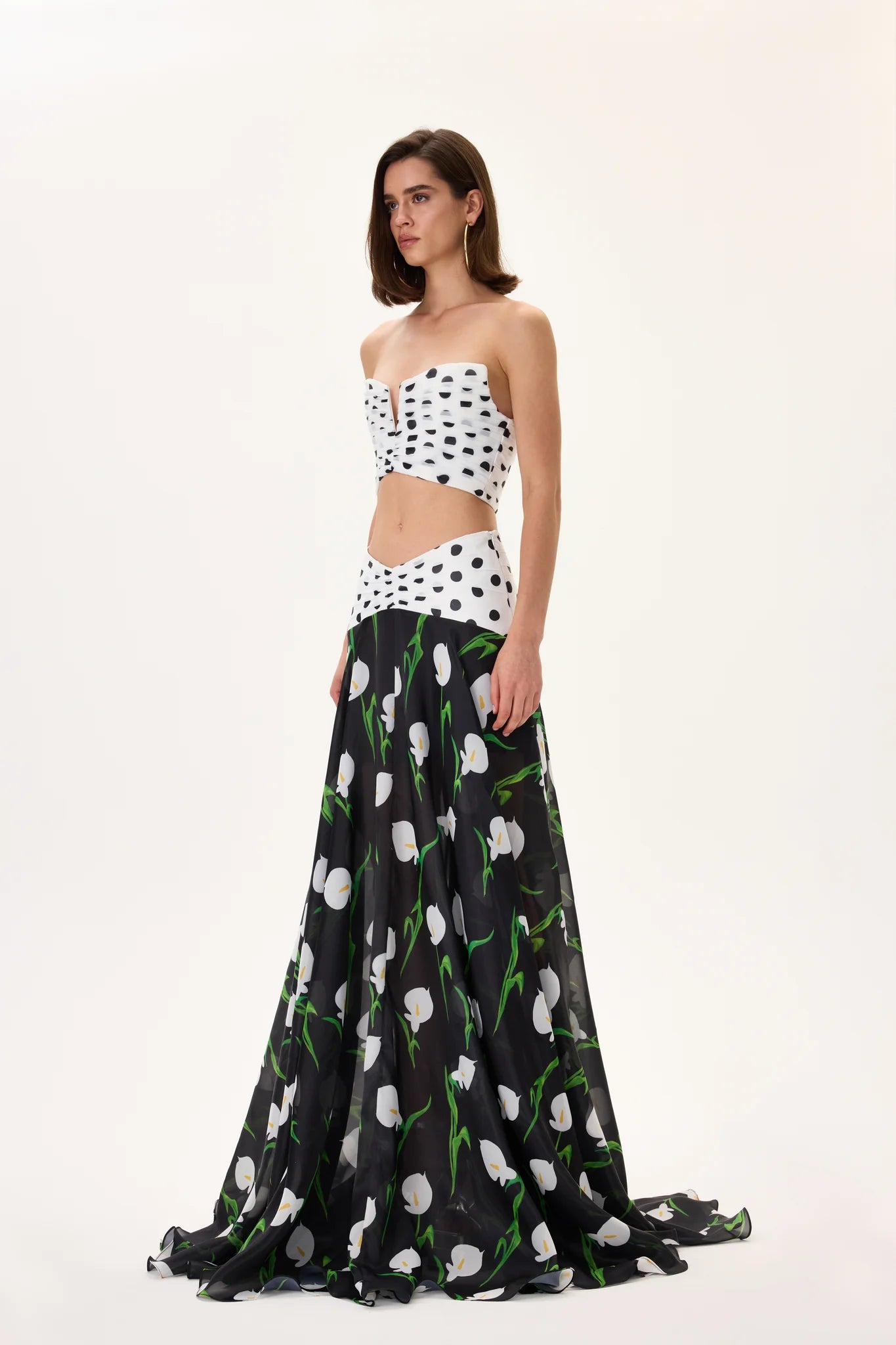 SS26-T-1044-36 raisa_vanessa white-polka-dot-draped-corset-top