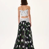 SS26-T-1044-38 raisa_vanessa white-polka-dot-draped-corset-top