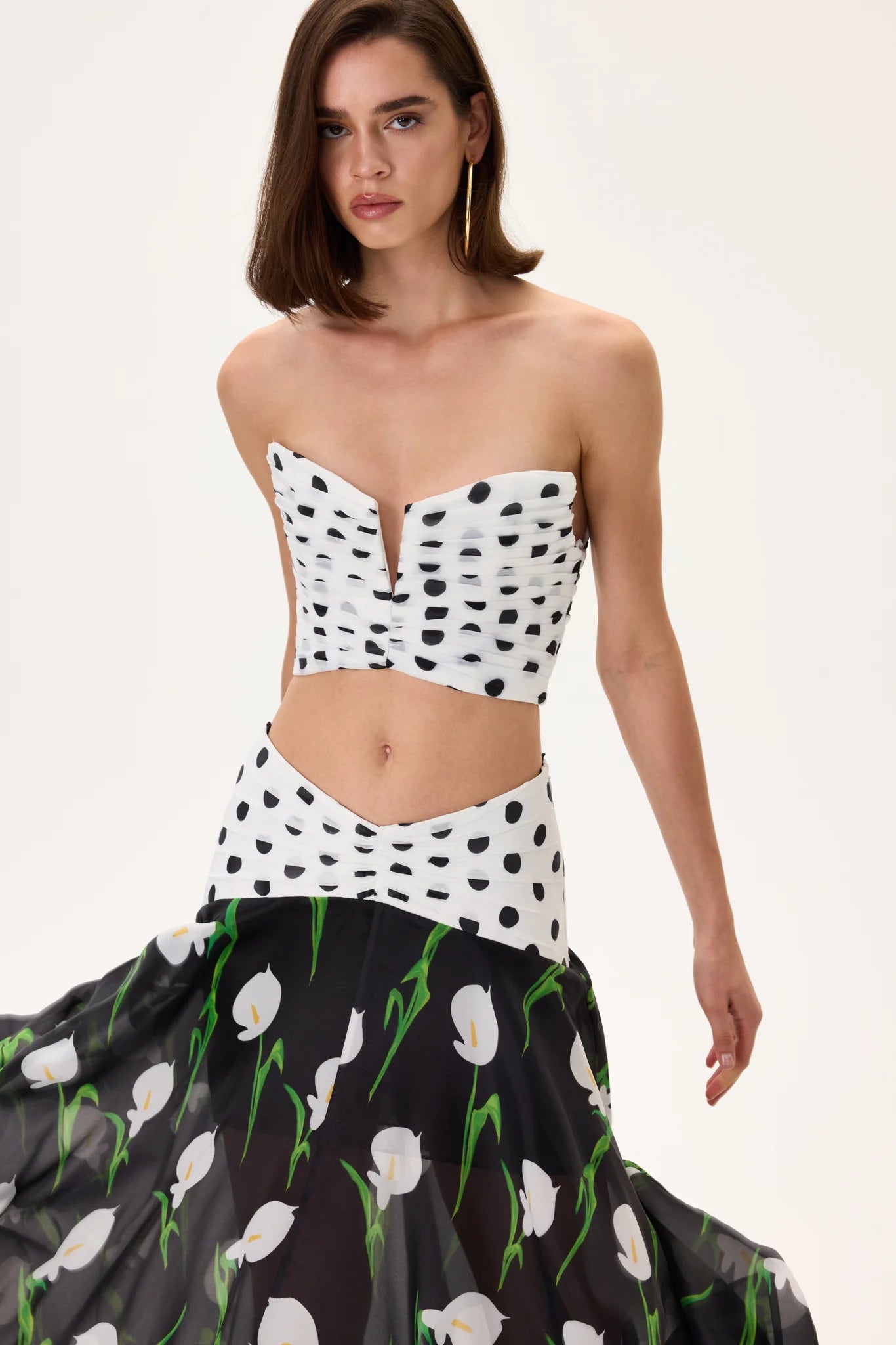 SS26-T-1044-40 raisa_vanessa white-polka-dot-draped-corset-top