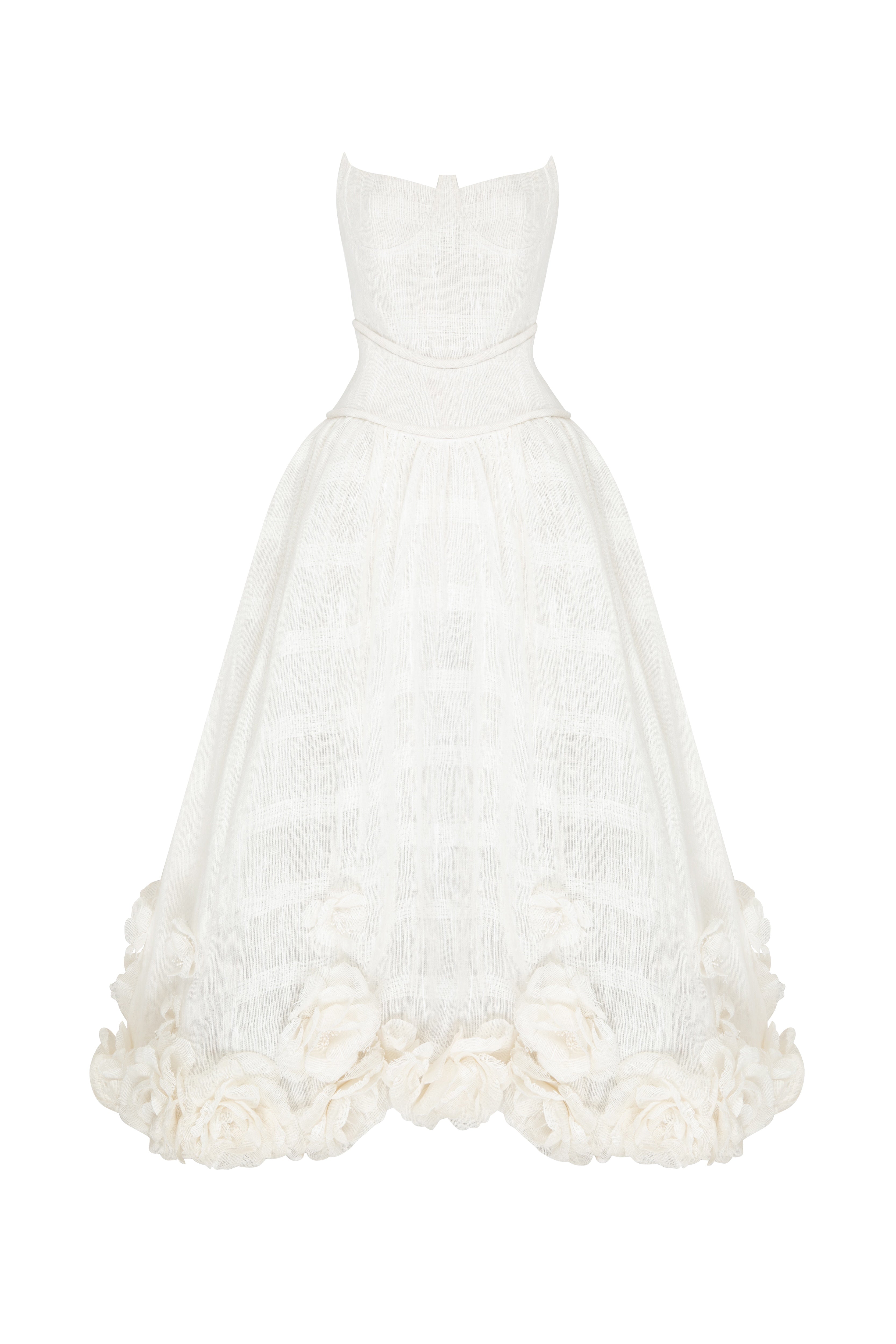 white linen corset dress Marie Dress in White Linen Louise New York