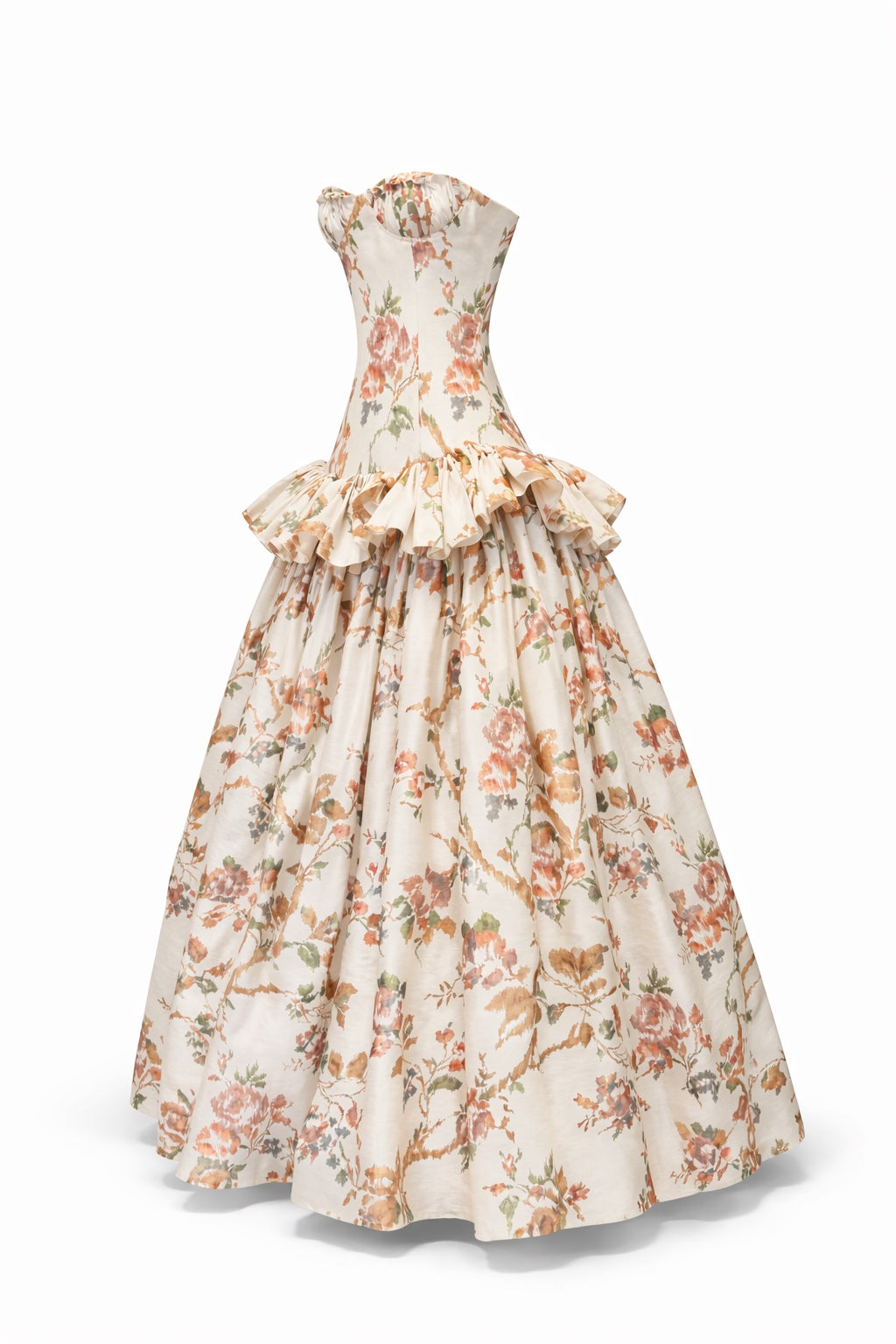 D-BL34-28018 raisa_vanessa flower-printed-silk-shantung-corseted-ball-gown