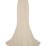 Beige Linen High Waisted Maxi Skirt