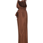 arista sleeveless halter neck pleated maxi dress Melody Plisse Halter Maxi Dress - Olive