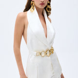 Satin Wide Leg Trousers