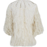 Ivory Shimmering Feather Mini Dress