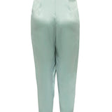 Satin Pants with Pleated Pants
