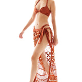 Hand Embroidered Crystal Embellishments Sarong with Hologram Details