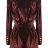 Velvet Jacket with Gold Buckles