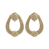 Shiny Gold Metallic Earrings