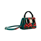 Silk Velvet Mini Handbag with Buckle Belt Detail