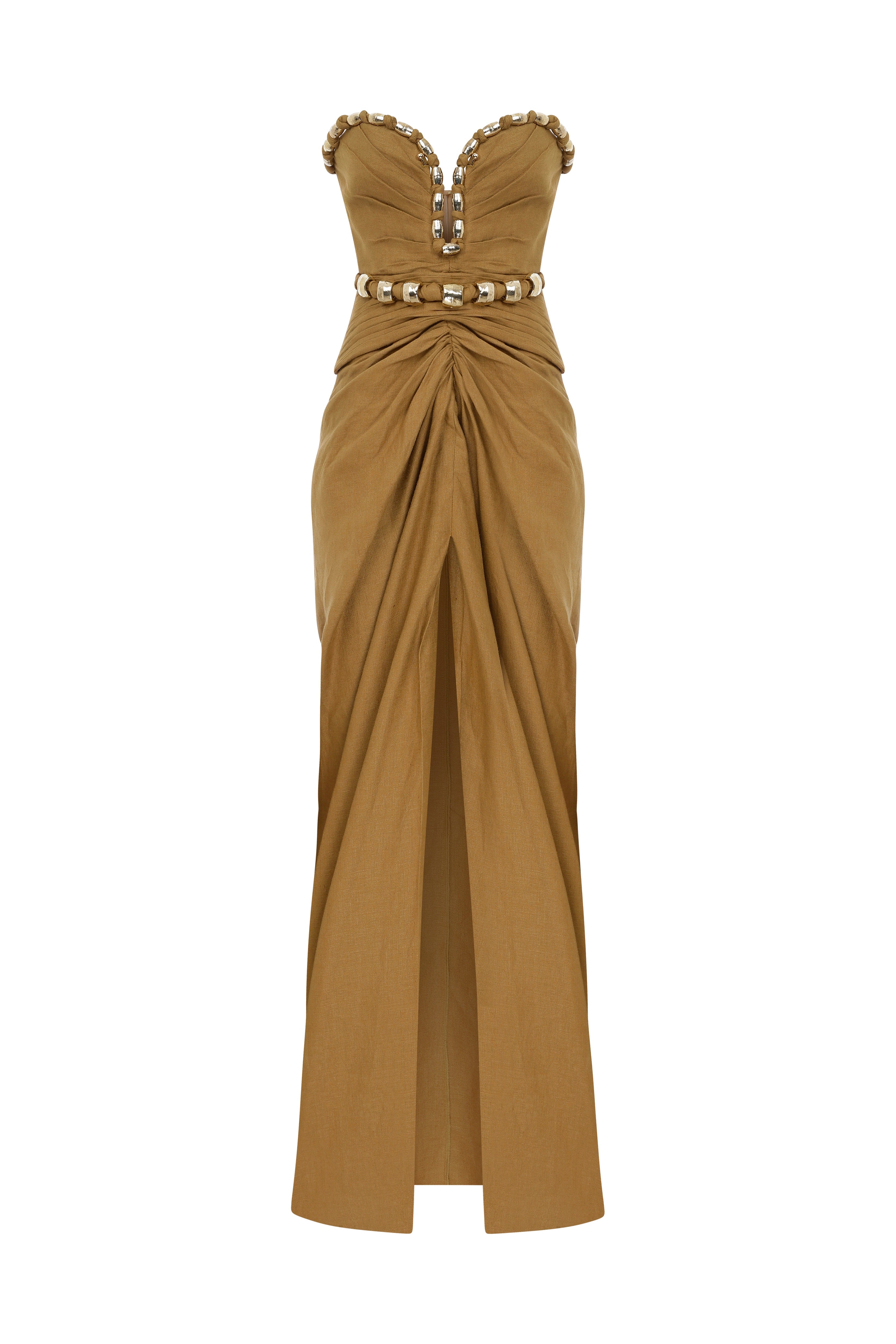 heart shaped maxi dress HEART SHAPED LONG SLEEVE GOWN IN GREEN | CULT MIA