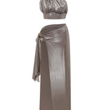 Helene Silver Sarong Skirt
