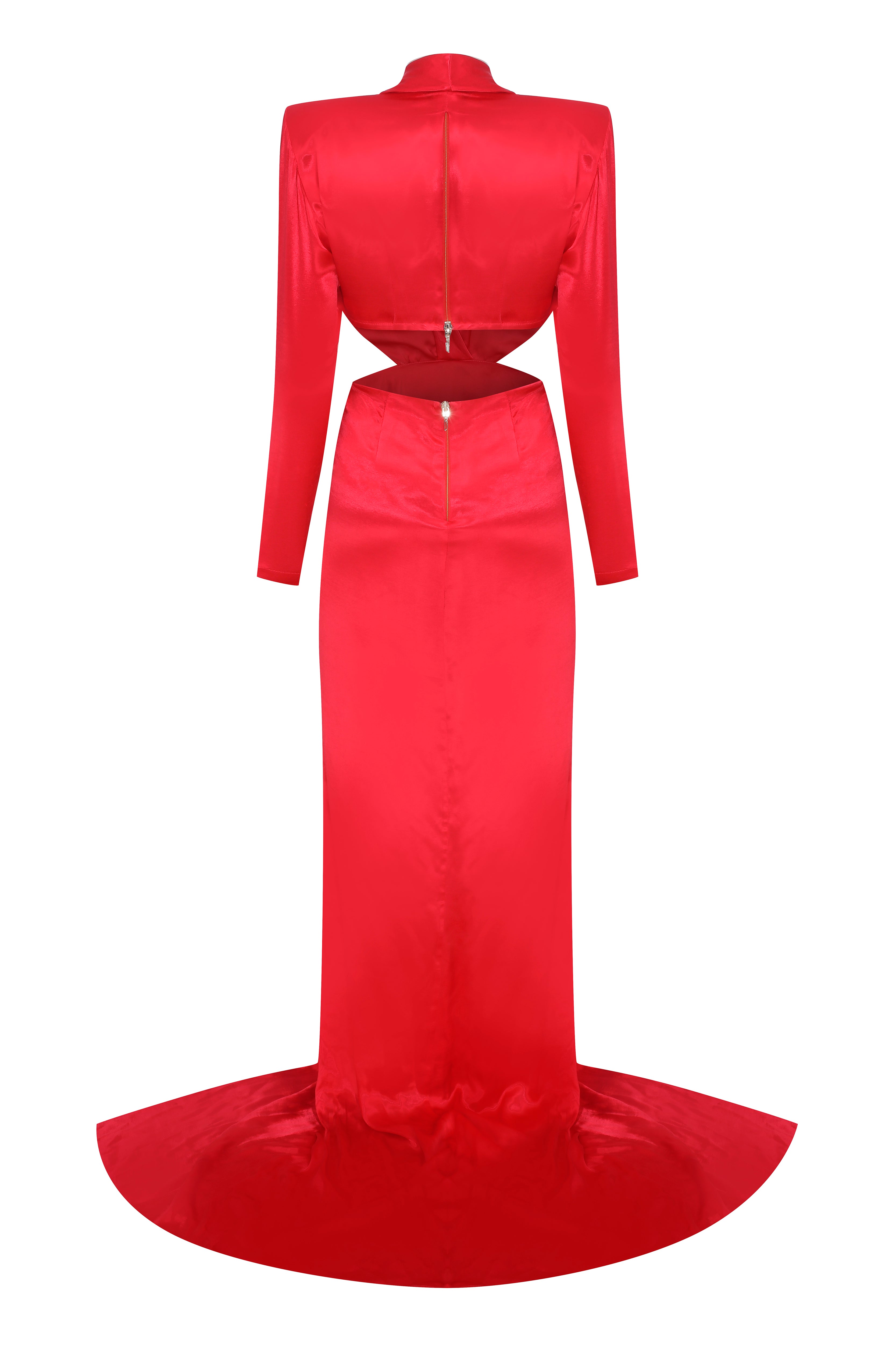 raisa vanessa red dress Turtleneck Mini Dress