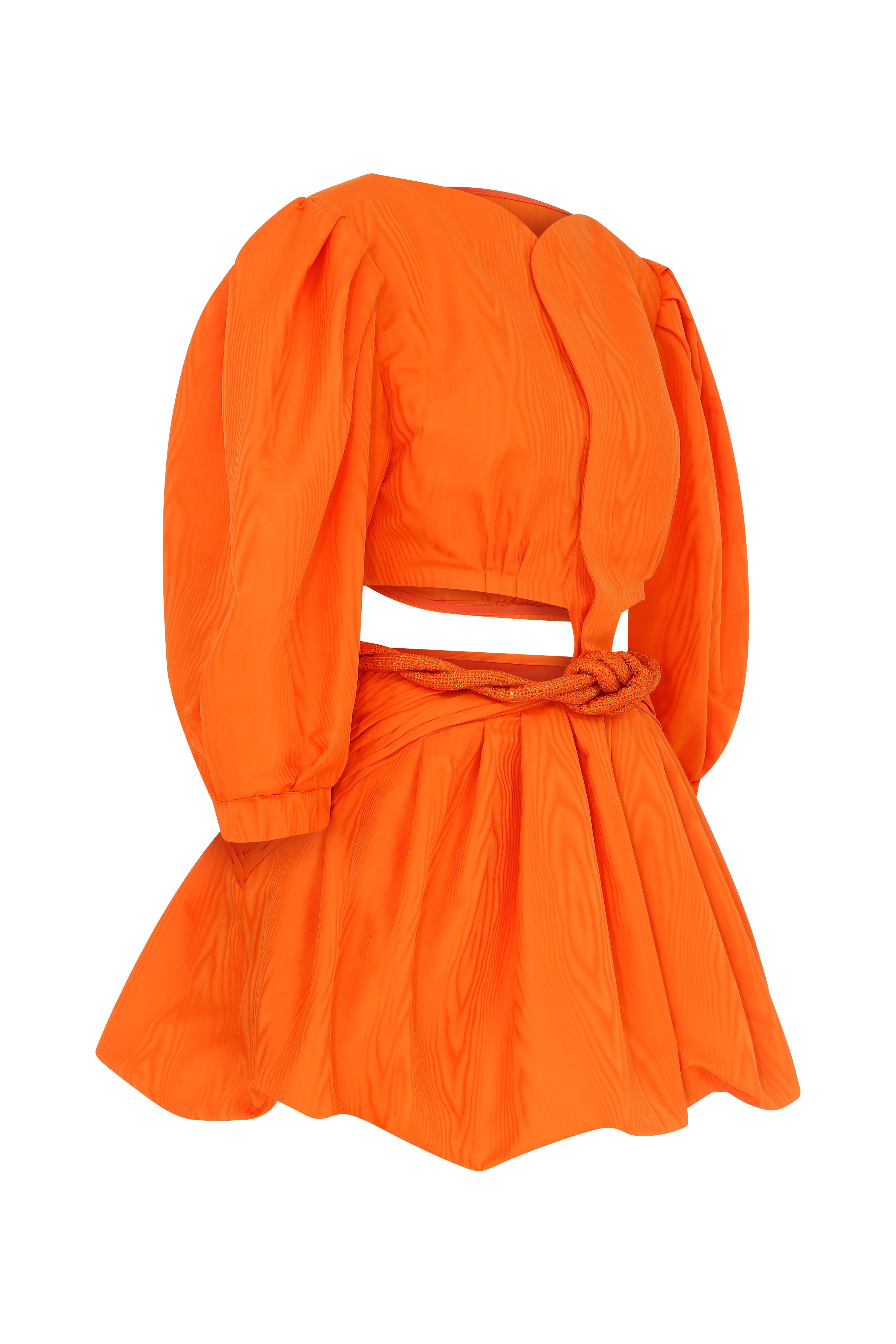 orange balloon dress Demure Balloon Maxi Dress La Femme Rebelle Clothing